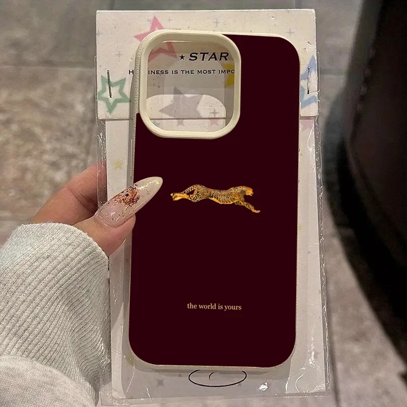 Wine & Beer Emporium - Funda de teléfono suave de leopardo