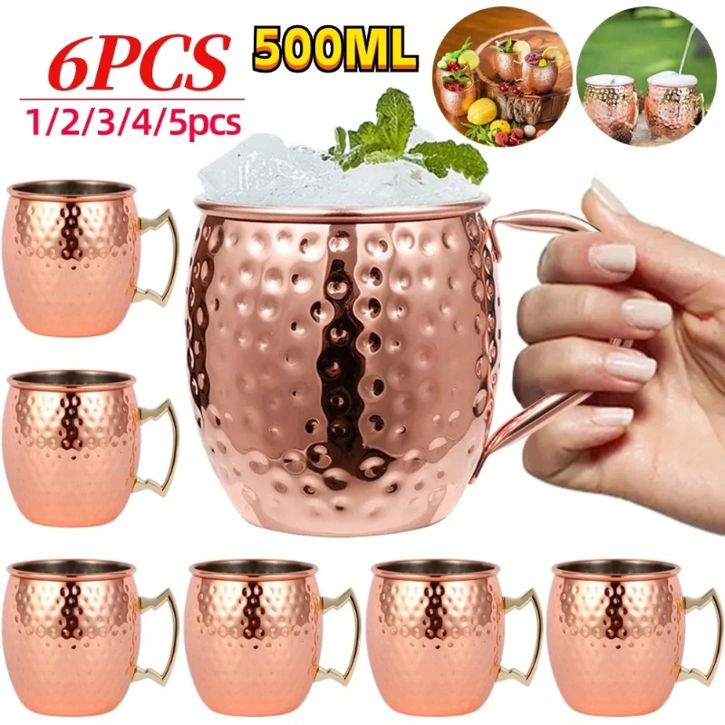 Wine Beer Juice - Juego de 1-6 Tazas para Cócteles,