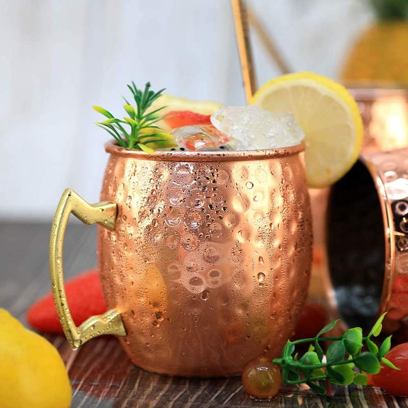 Wine Beer Coffee Drink - Taza Mule de Acero Inoxidable con