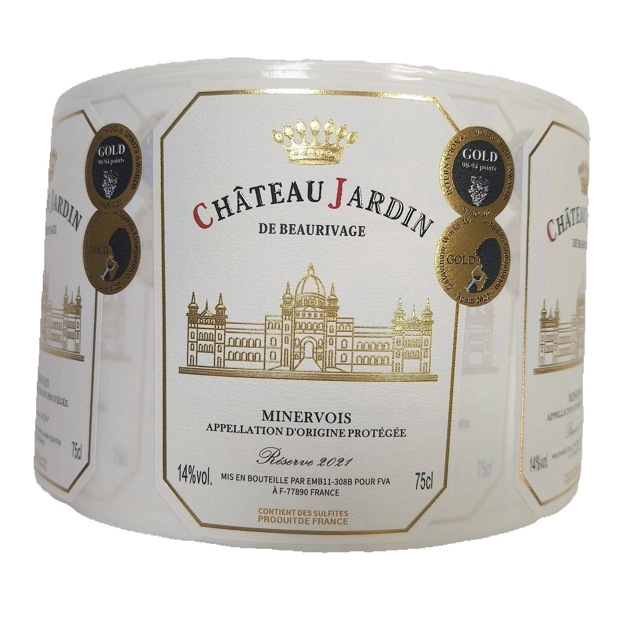 Wine Beer Juice - Etiquetas Adhesivas Personalizadas con Logotipo, Papel