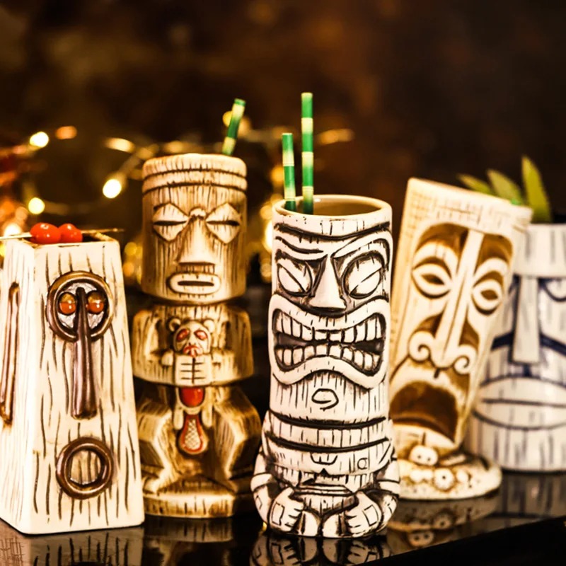 Wine Beer Juice - Taza de cerámica creativa, tótem chamán,