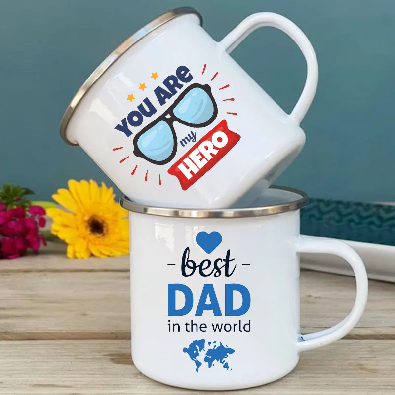 Wine Beer Coffee Drink - Tazas de esmalte con estampado de