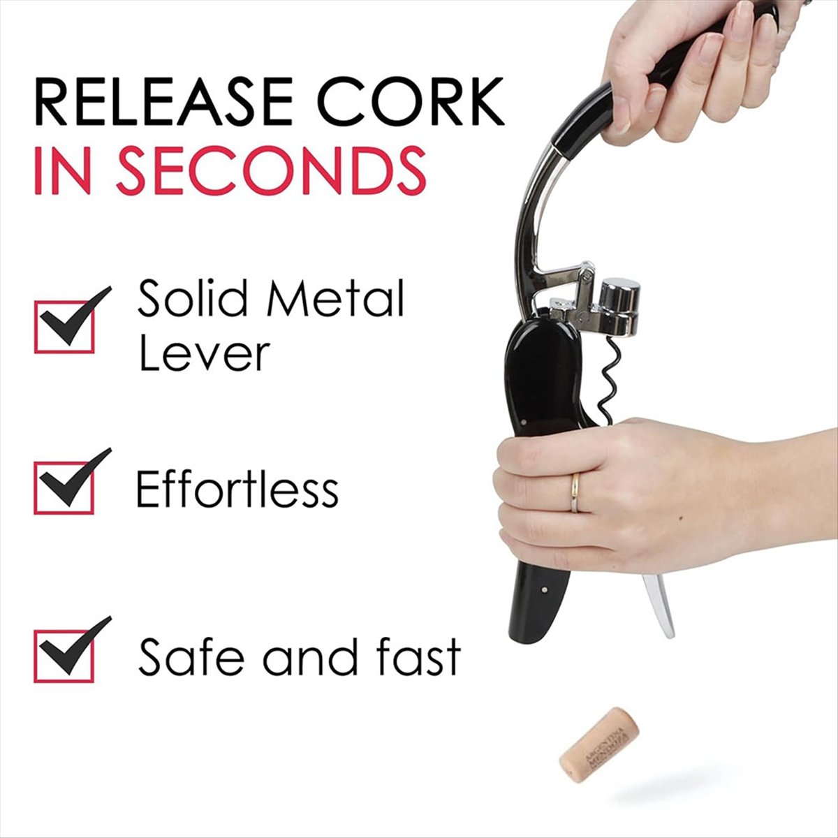 Cork Screw Lever - Abridor de botellas de vino de