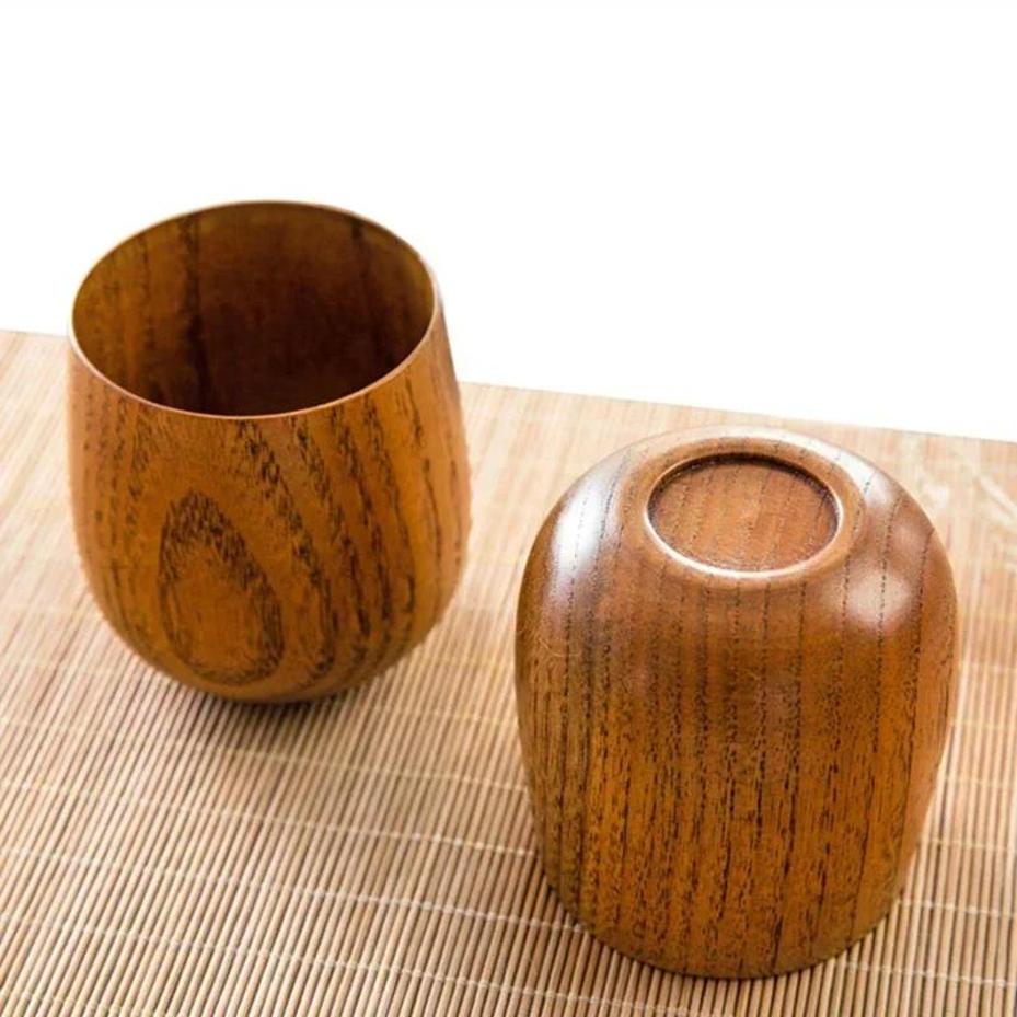 Wine Beer Coffee Drink - 1 Taza de Madera Reutilizable, Ecológica,