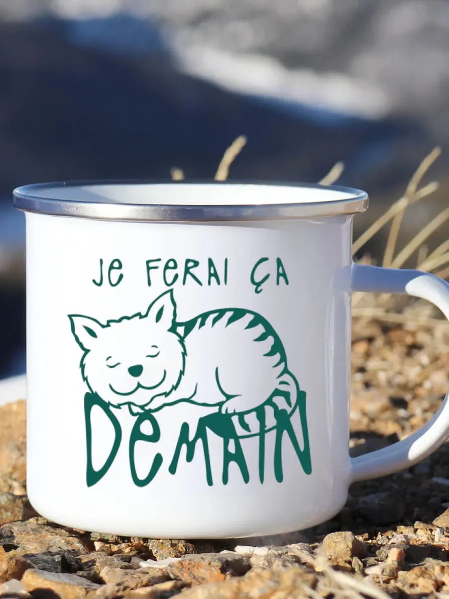Bonita taza de café esmaltada  - Wine Beer Coffee Drink reseña y precio