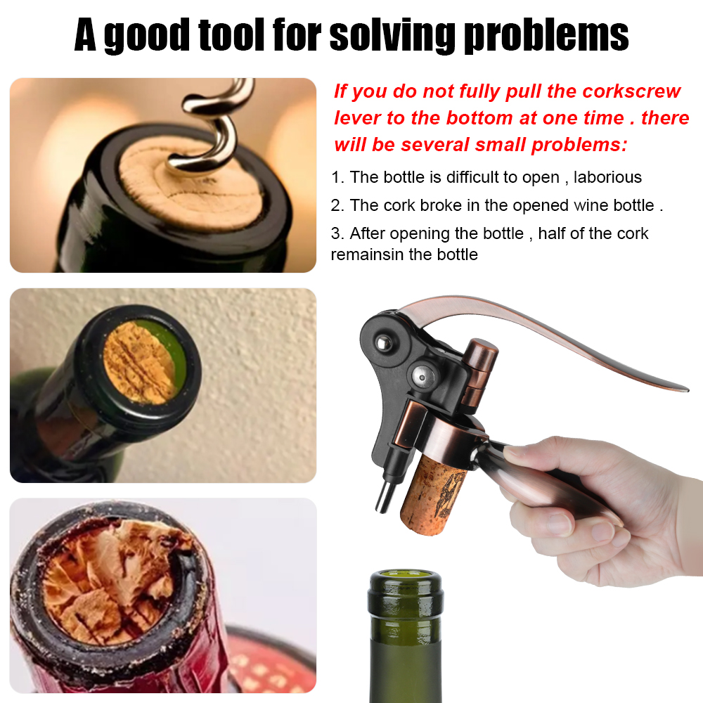 Sacacorchos de palanca de barr - Cork Screw Lever reseña y precio
