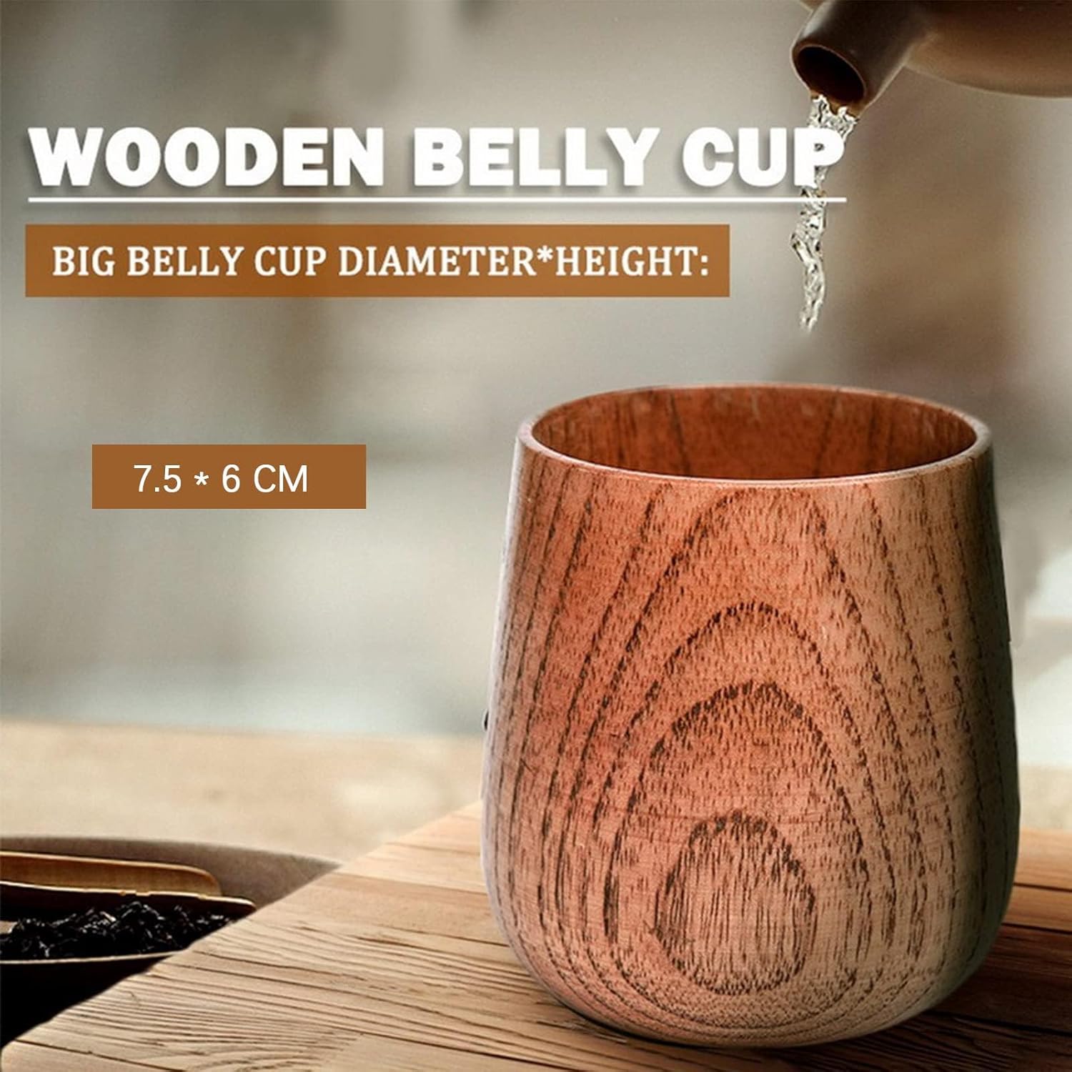 Tazas de té de madera Taza de  - Wine Beer Coffee Drink reseña y precio