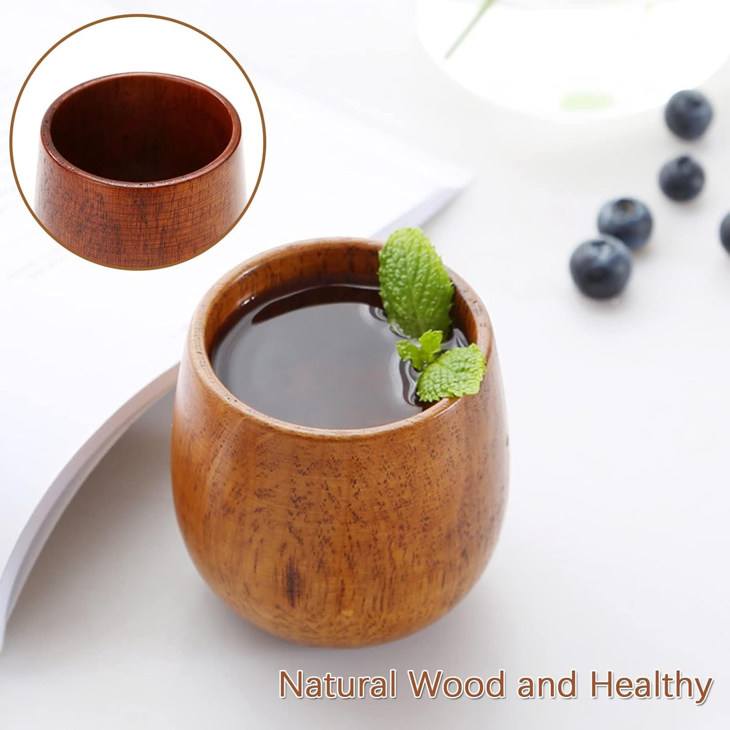 Tazas de té de madera Taza de  - Wine Beer Coffee Drink reseña y precio