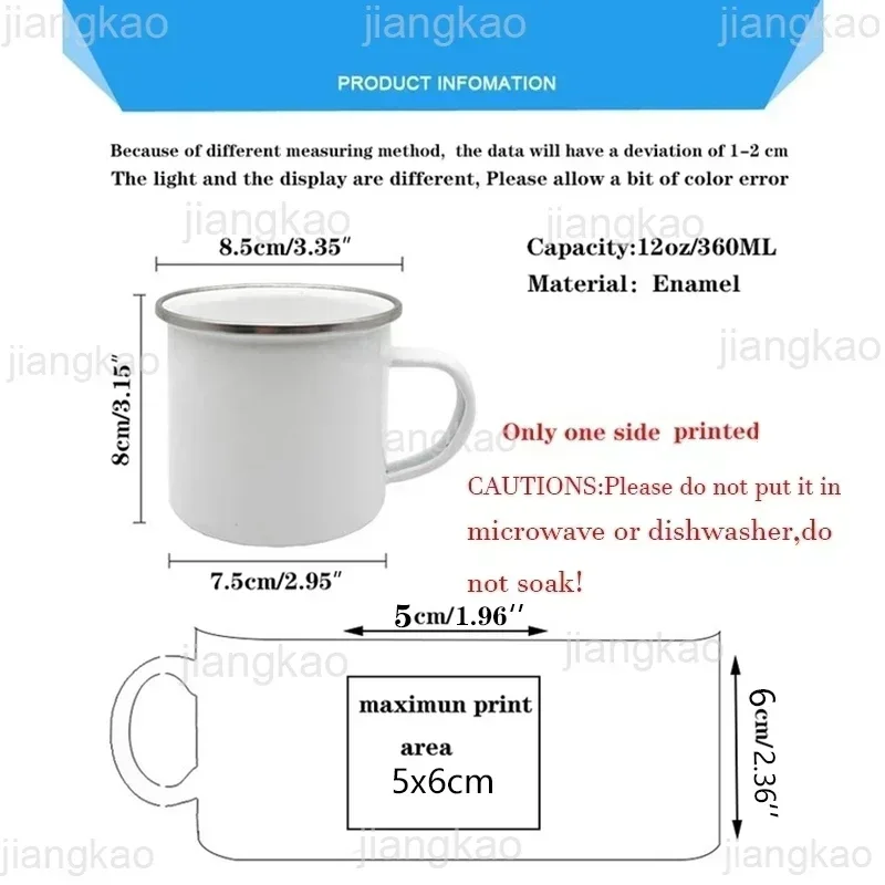 Tazas de esmalte con estampado - Wine Beer Coffee Drink reseña y precio
