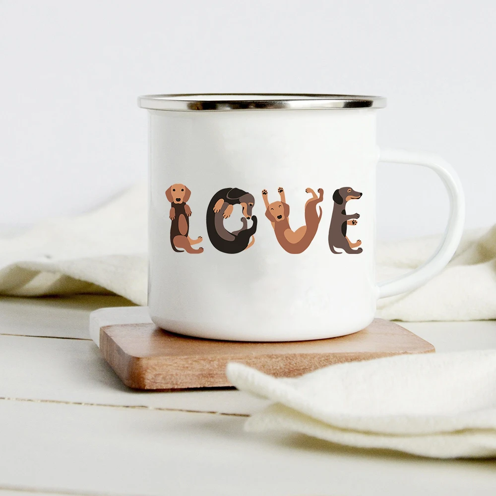 Taza esmaltada creativa con es - Wine Beer Coffee Drink reseña y precio