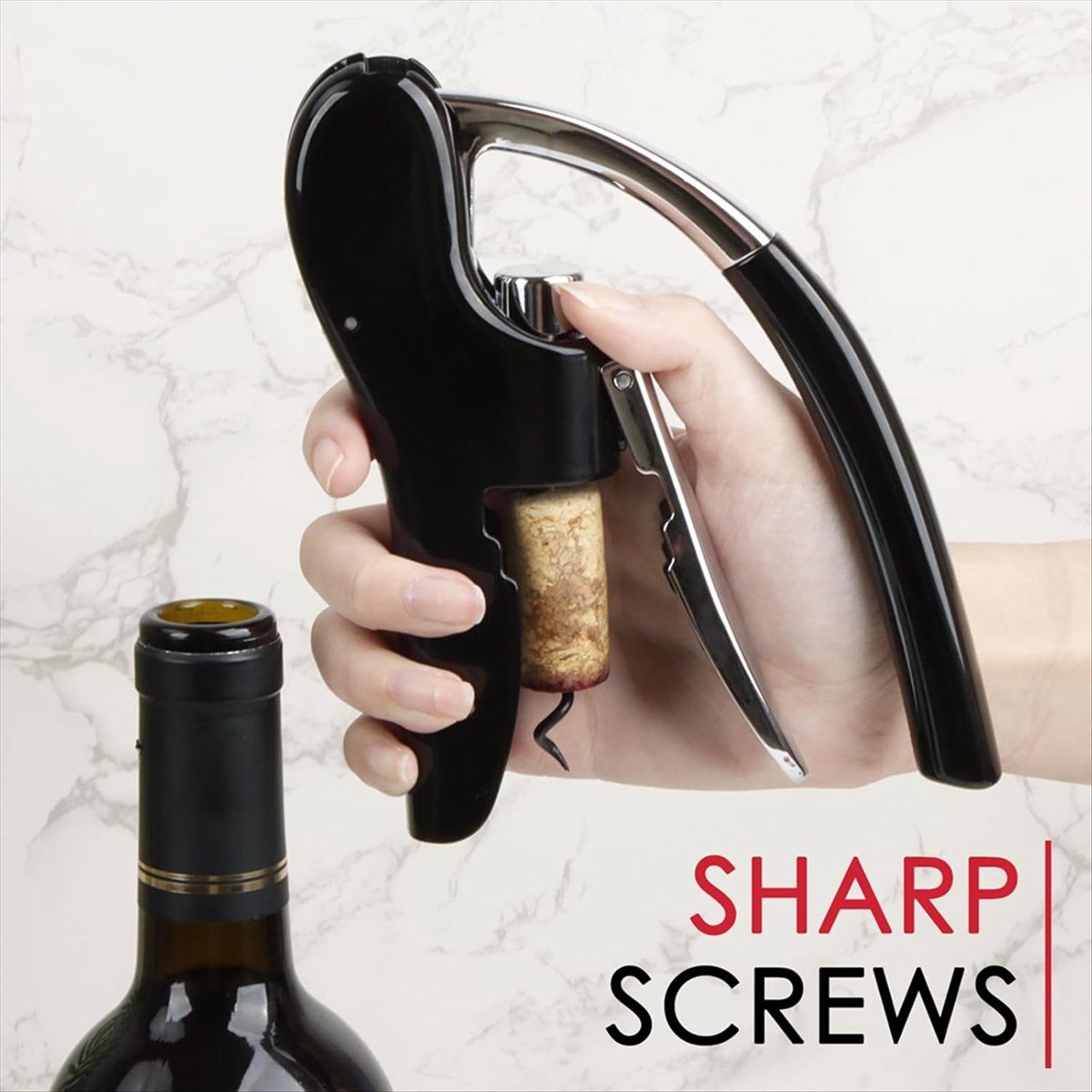 Abridor de botellas de vino de - Cork Screw Lever reseña y precio