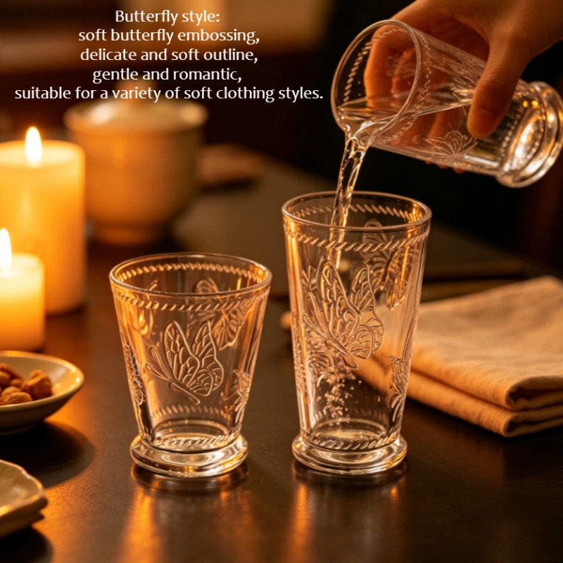 Vasos de vidrio transparente c - Wine Beer Coffee Drink reseña y precio